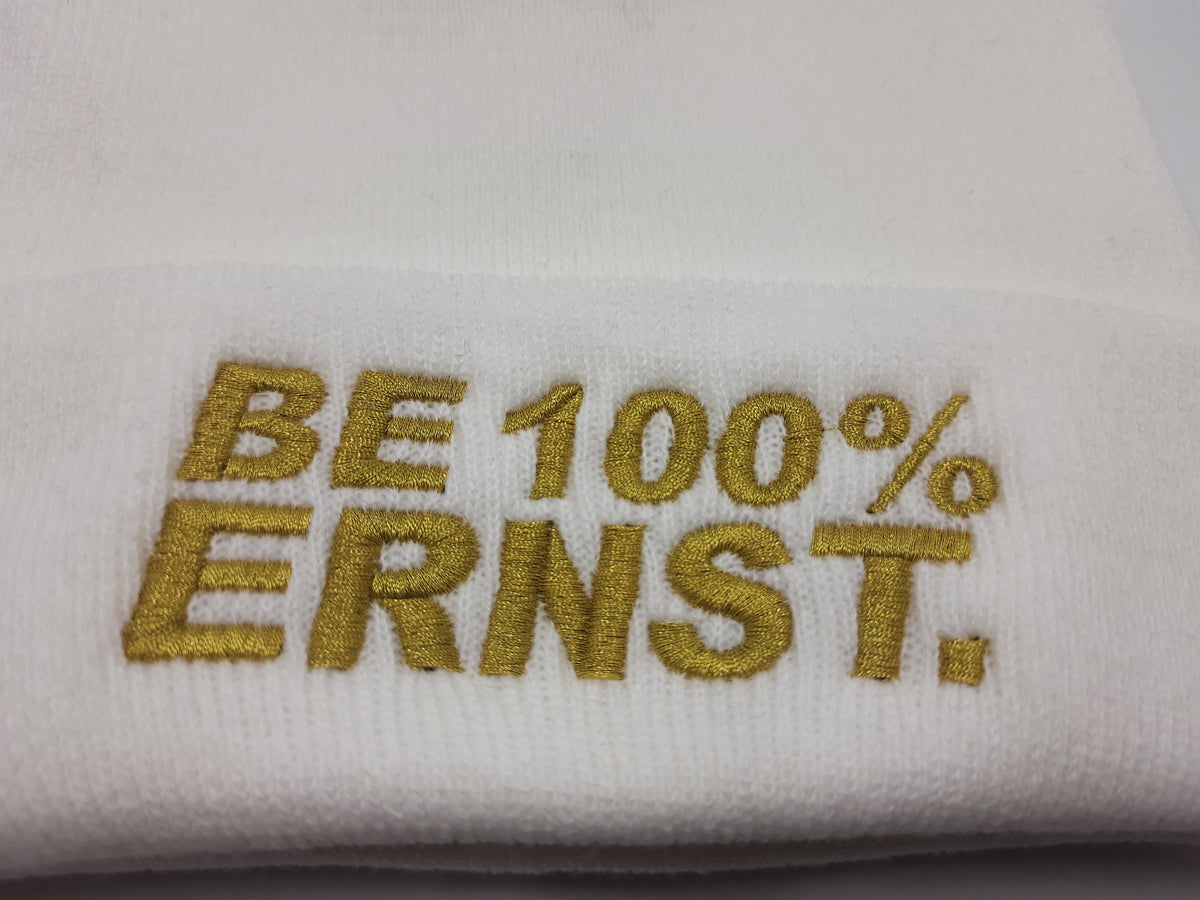 Ernst Performance Horses BE 100% ERNST. Beanie Weiß bestickt – Bild 2