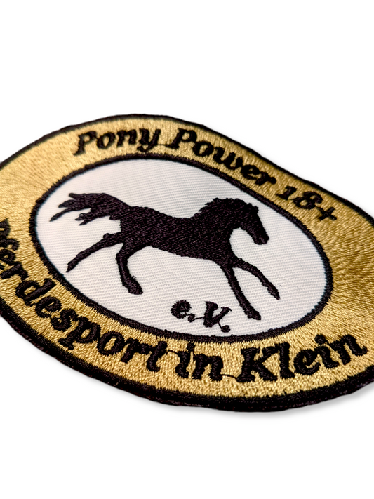 PonyPower18plus Patch zum Aufnähen 10,5 x 6,5 cm – Bild 2