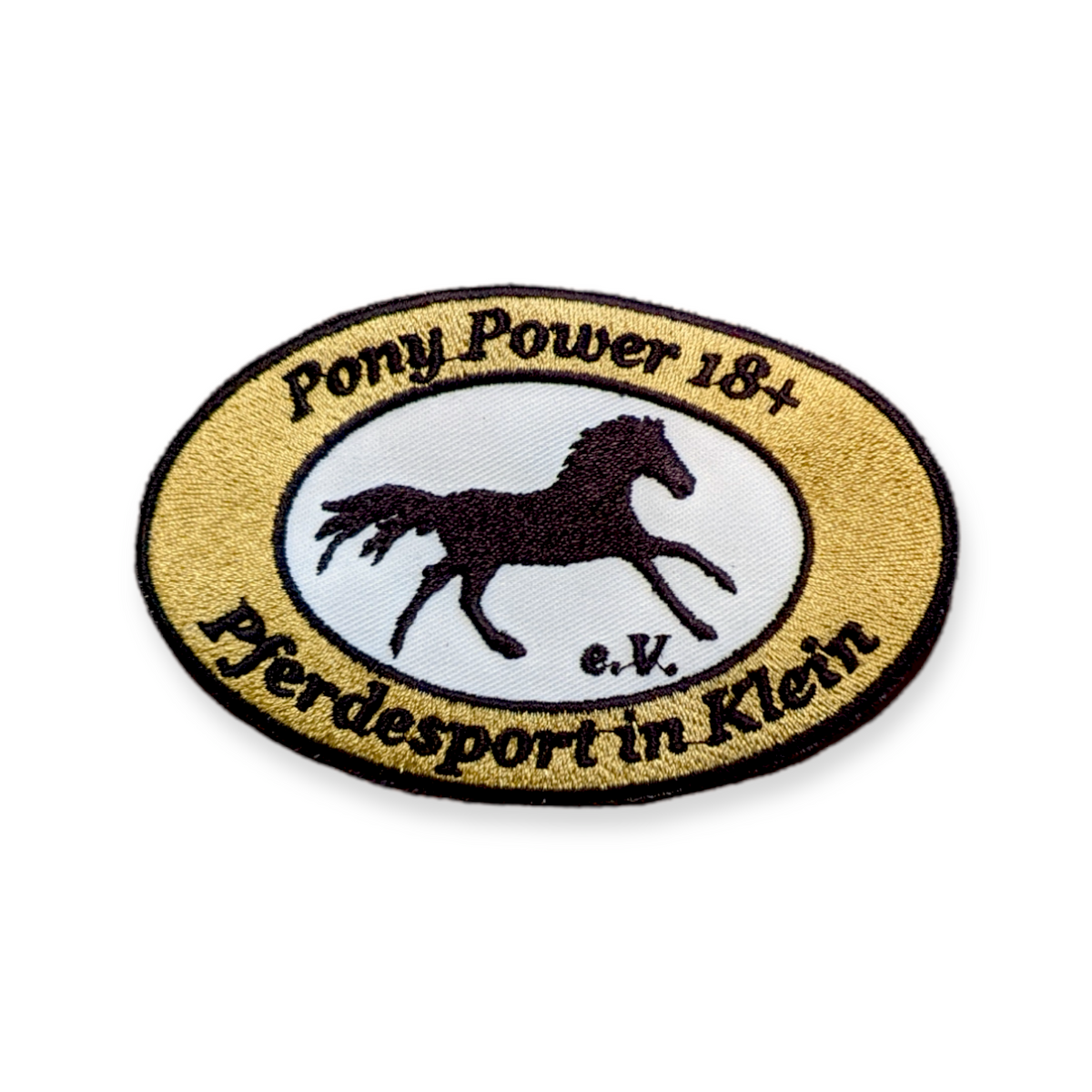 PonyPower18plus Patch zum Aufnähen 10,5 x 6,5 cm – Bild 1