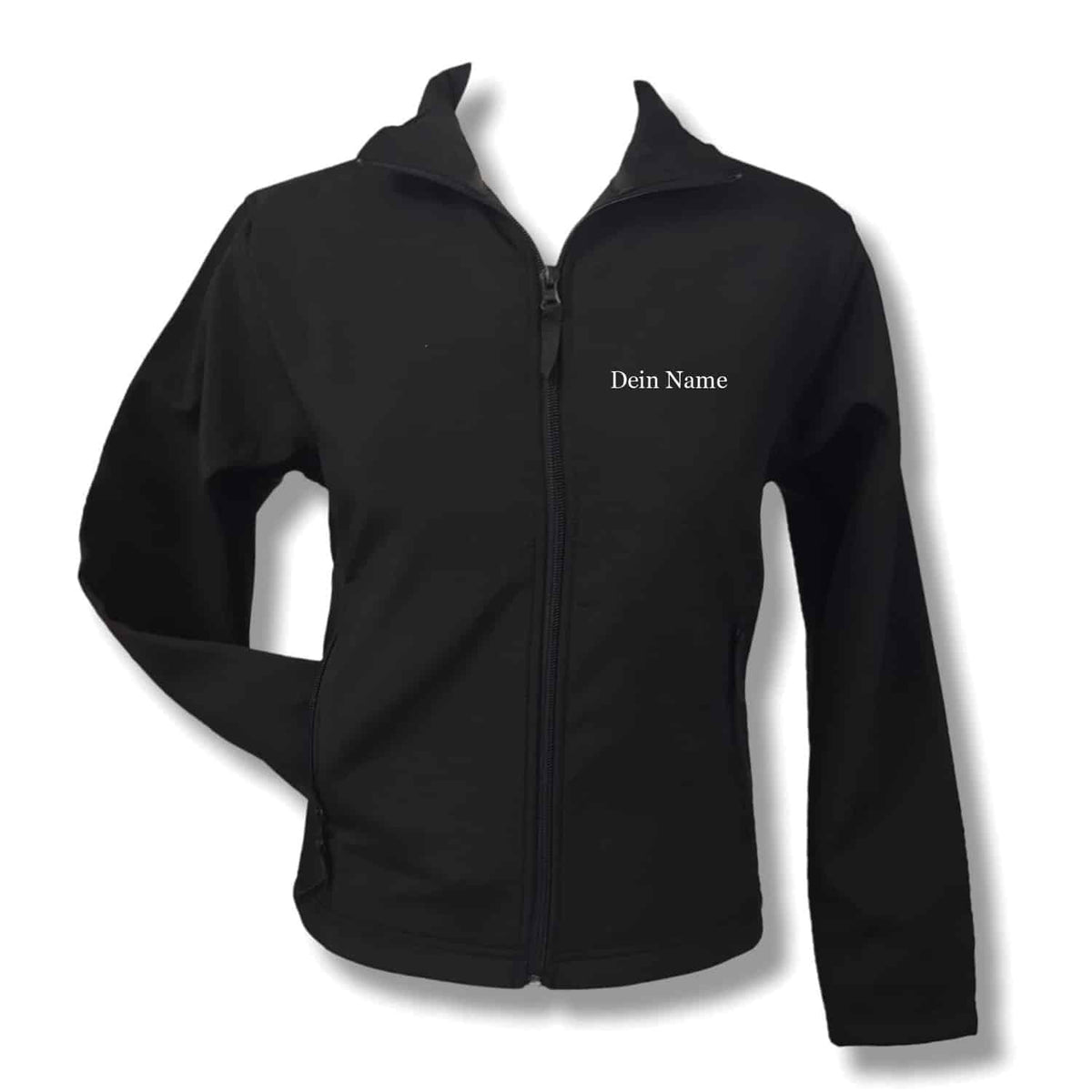 PonyPower18plus Damen Softshell-Jacke Schwarz bedruckt – Bild 2